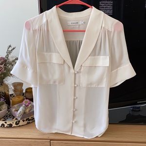 NWOT white short sleeve button down